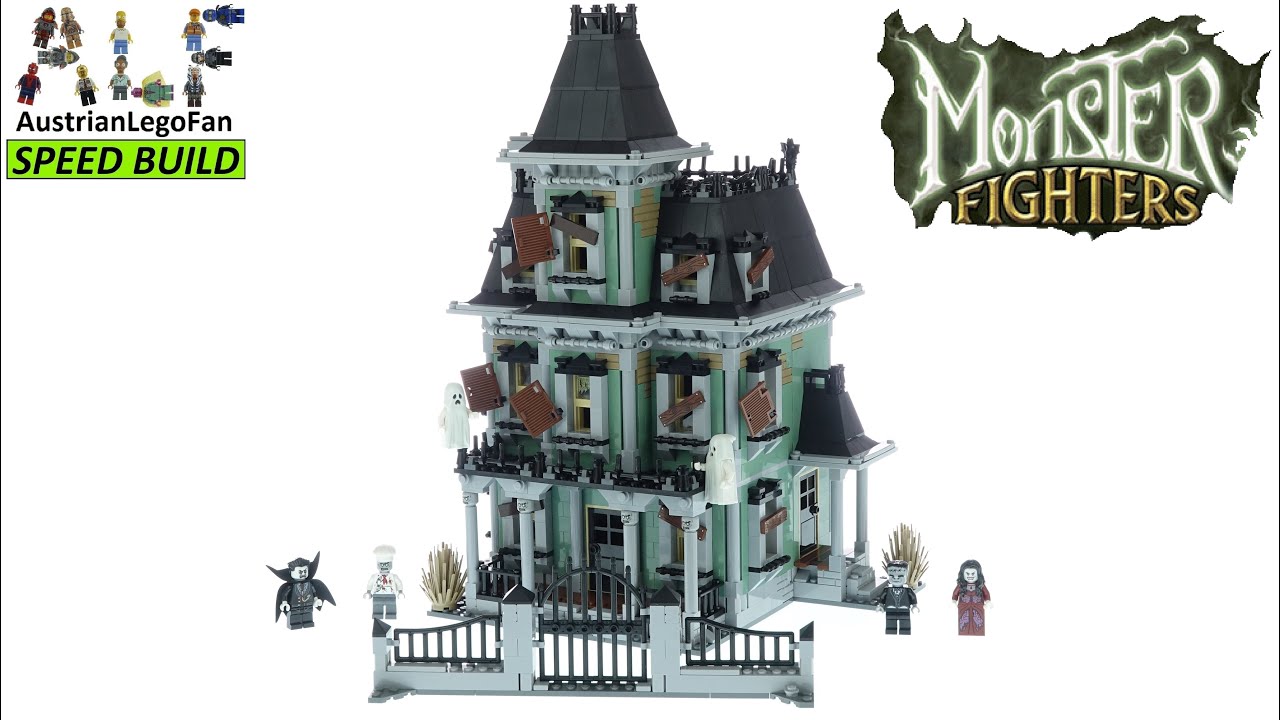 LEGO Monsters Fighters 10228 Haunted House - Lego Speed Build Review -  YouTube
