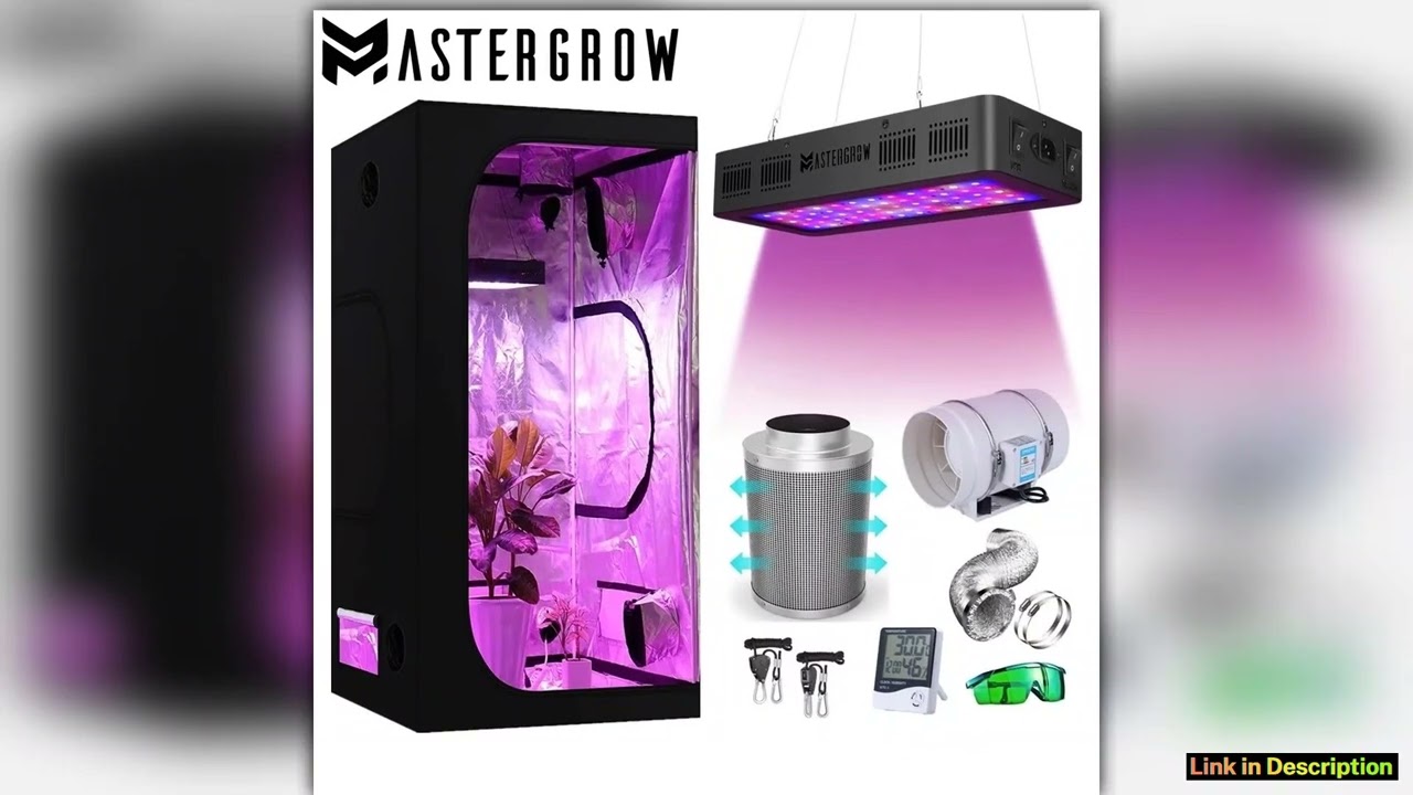 Grow Tent Complete Kit 2000W LED Grow Light 456 Carbon Filter Combo Multiple Size Growbox For Hydro