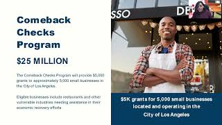 "Recovery 2022 - City of LA COVID-19 Small Business Recovery Grants & Programs" Webinar
