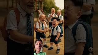 Modi vs Kim Fight in School Playground ! 🤯 Trump & Putin Cheer | #modi #funny #shorts #viral #ai