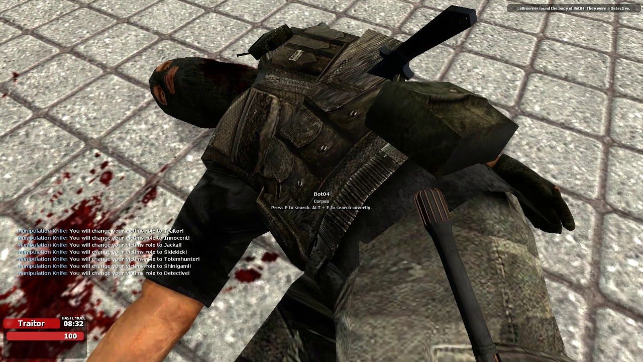 Garry's Mod - TTT Addon: Manipulation Knife. Update 1.01