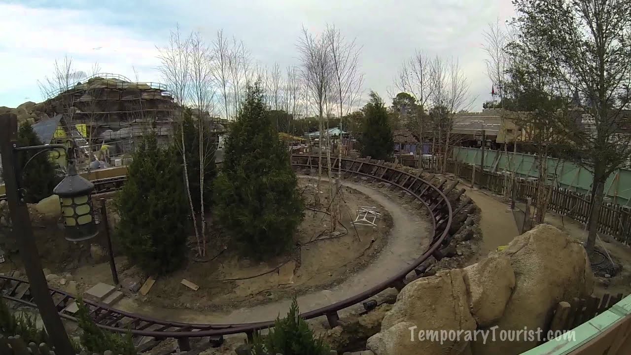 Snow White Seven Dwarfs Mine Train Roller Coaster Ride Over The Wall Update - 01/13/14