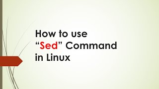 Famous Linux Sed Command Profile