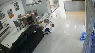 Boy Pulls Grandma’s Bouncy Chair, Flips It, and Falls Under