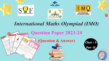 IMO Class 3 Previous Year Question Paper 2023 | Maths Olympiad Exam | Part-2 #v2