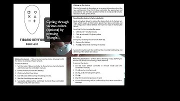 zzz-Fibaro KeyFob FGKF-601 How to run setup using buttons