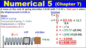 Numerical 5 Chapter 7 Physics Class 11 | Oscillations | 1st Year KPK Syllabus | Study With ME