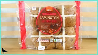 Coles Limited Edition Lamington Hot Cross Buns Food Tasting Review! Happy Easter! | Birdew Reviews