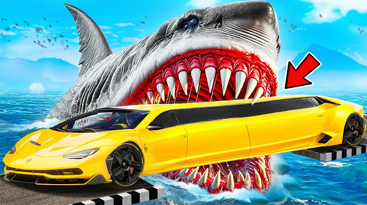 Testing LONG CARS vs MEGALODON in GTA 5!