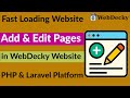 How to Add & Edit Pages in WebDecky | Website Pages Tutorial