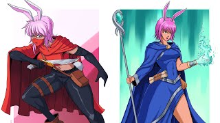 Drawing Medieval Bunny Fantasy Classes