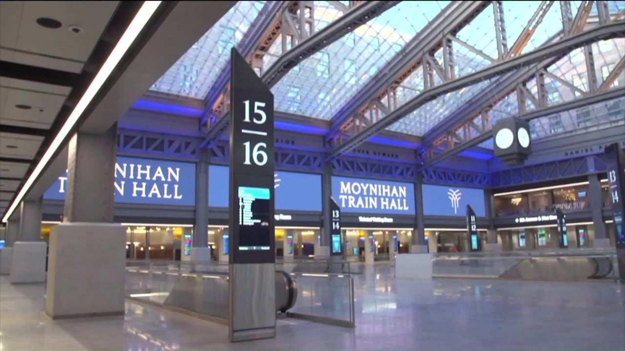 Inside New Moynihan Train Hall At Penn Station In Nyc Youtube Inside New Moynihan Train Hall At Penn Station In Nyc Youtube