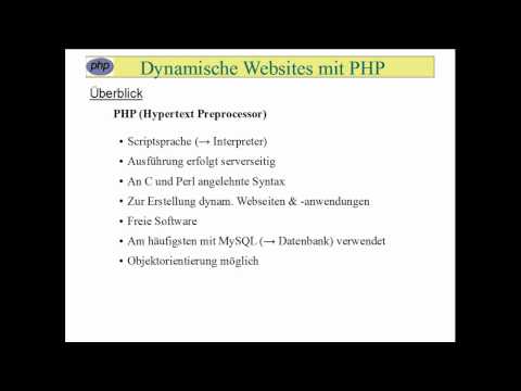 Dynamische Websites mit PHP - 01