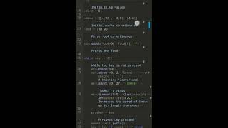 program for snake game | #Python | #Coding | #programming | #Programmer | #Shorts
