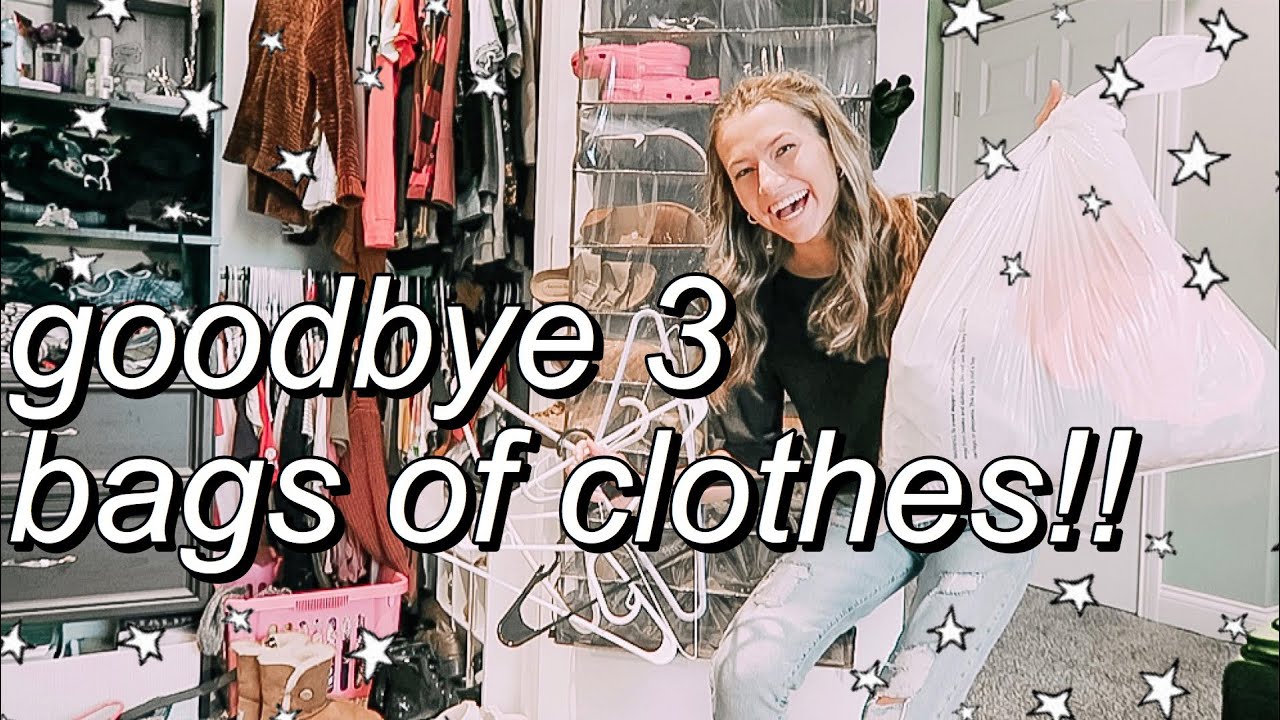 closet clean out 2020!! || declutter my closet with me!! - YouTube