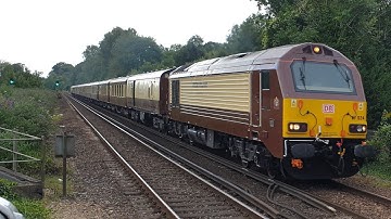 DB cargo uk class 67s pass shawford with the Belmond British Pullman 