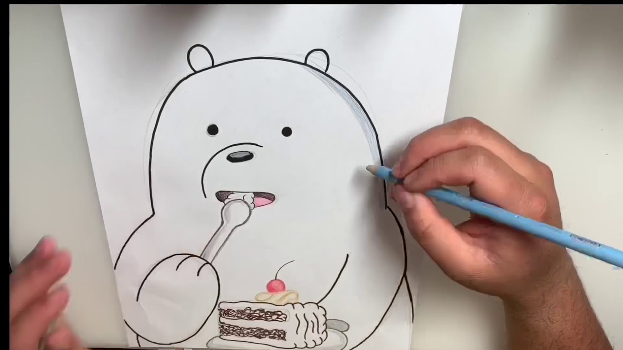 Drawing cartoon bear in Sketch — speedrun ;) - UpLabs