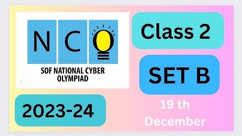 #FavFive | SOF National Cyber Olympiad Class 2 2023-2024 Set B | Computer test paper| #nco | #class2