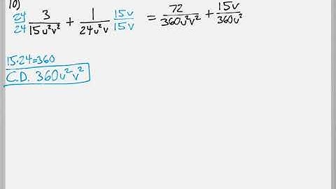 Math 119 : 7.2 #10 (Intermediate Algebra Tutorial : Adding & Subtracting Rational Expressions)