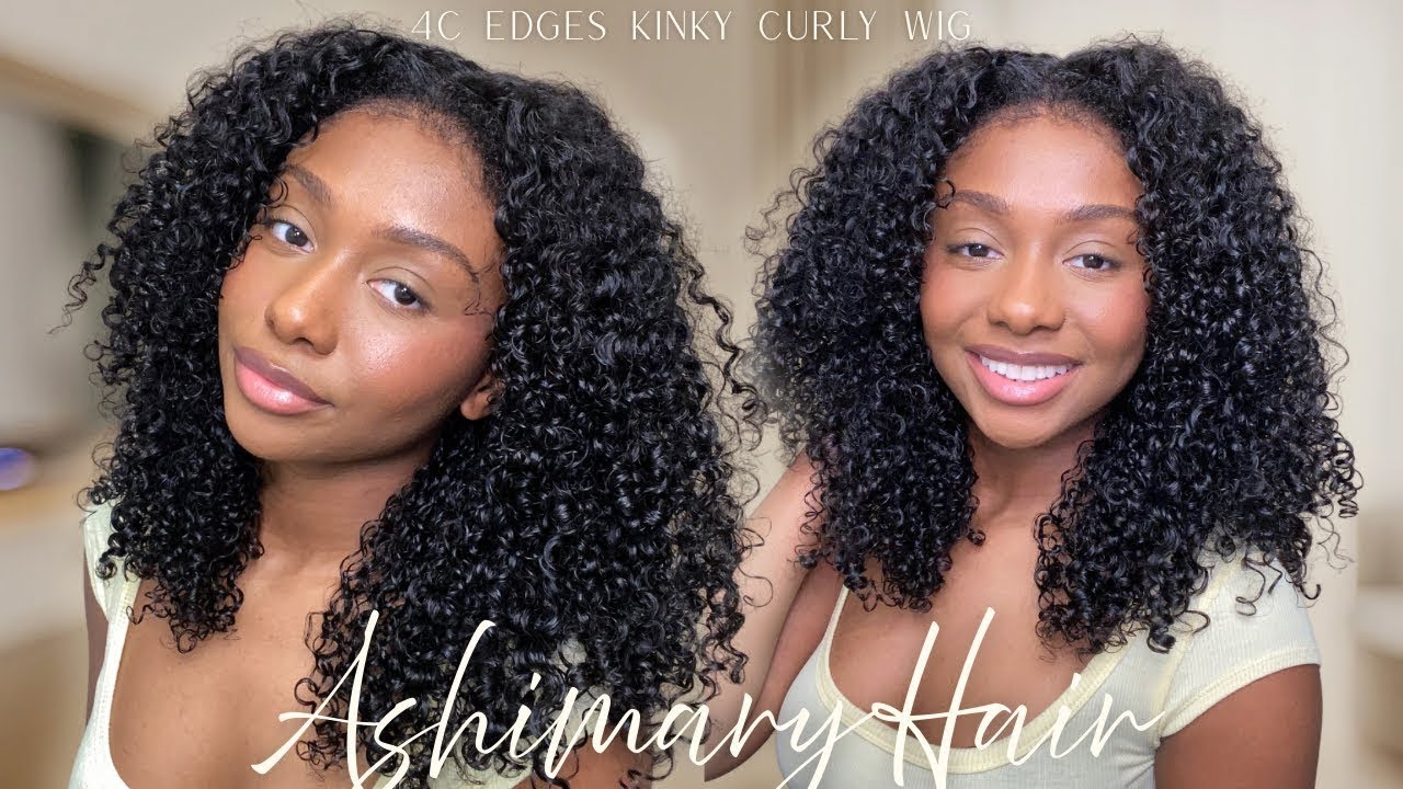 Making My Curly Wig Look Real in Minutes! 😍 | Natural 4c Edges |Ashimary Hair & Sham Bates