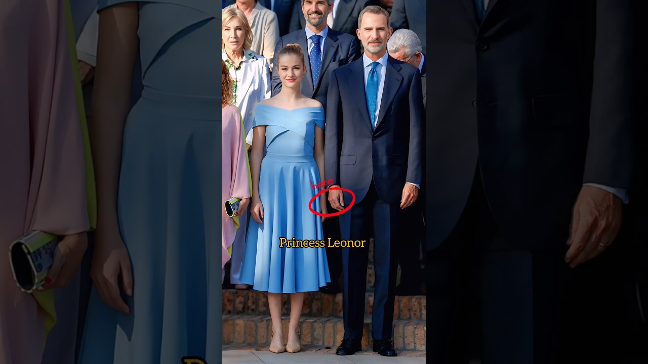 Princess Leonor Shines in Elegant Blue Dress at Royal Event - YouTube