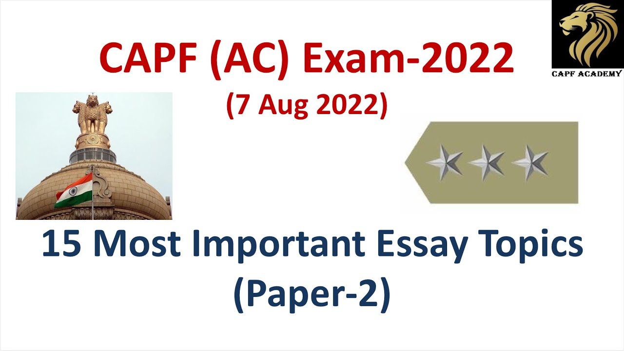 capf ac paper 2 essay topics