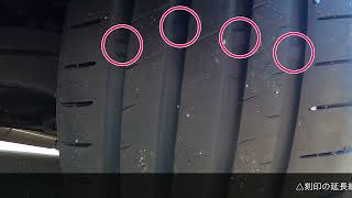 タイヤのスリップサインの探し方