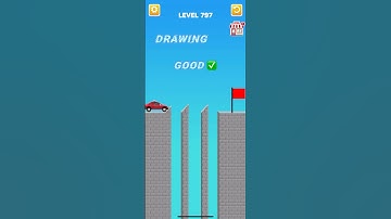 draw bridge puzzle game play level 797🚘 #gaming #drawing #Shorts