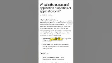 Purpose of application.properties & application.yml in Spring Boot #codingstreams #java #springboot