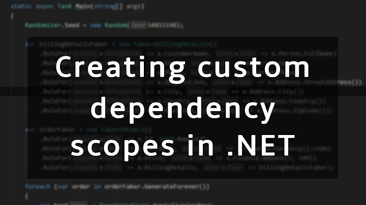 Creating custom dependency scopes in .NET