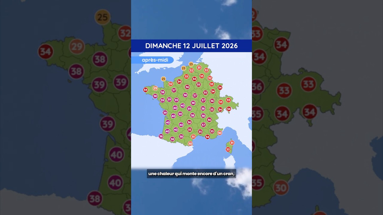 Météo du Dimanche 12 au Mardi 14 Juillet 2026