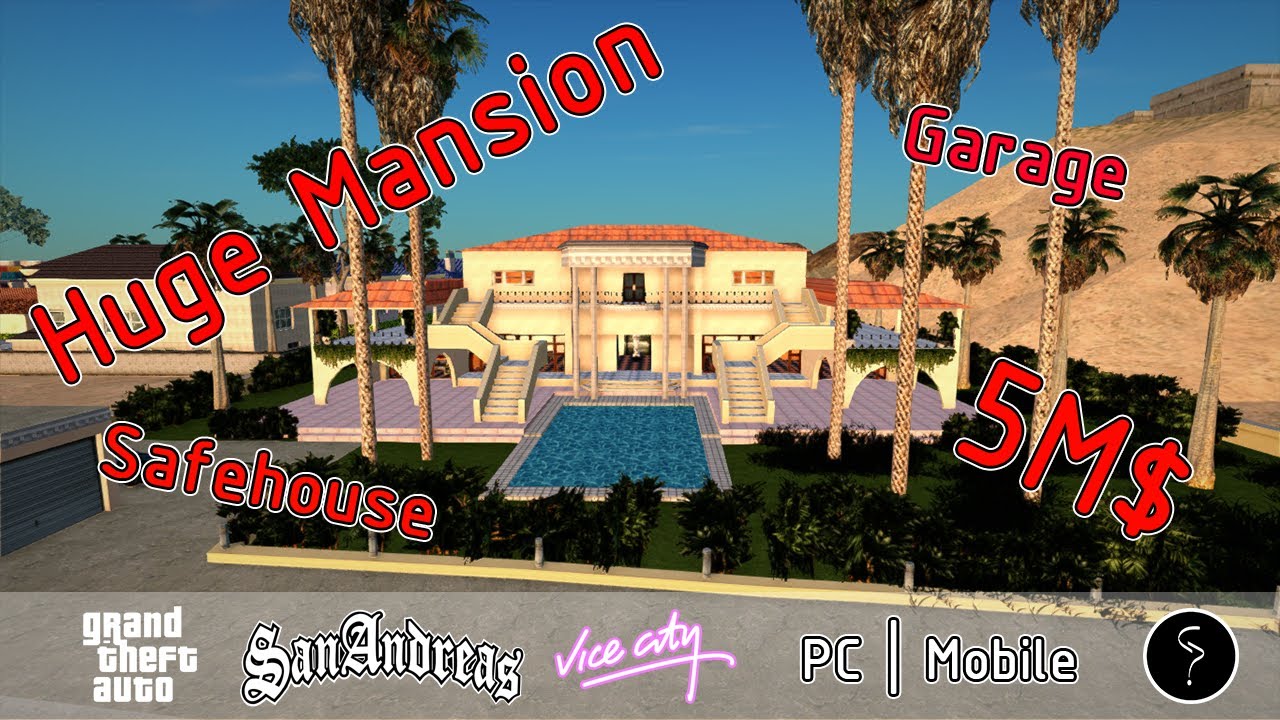GTA San Andreas Huge vice city mansion in san andreas YouTube