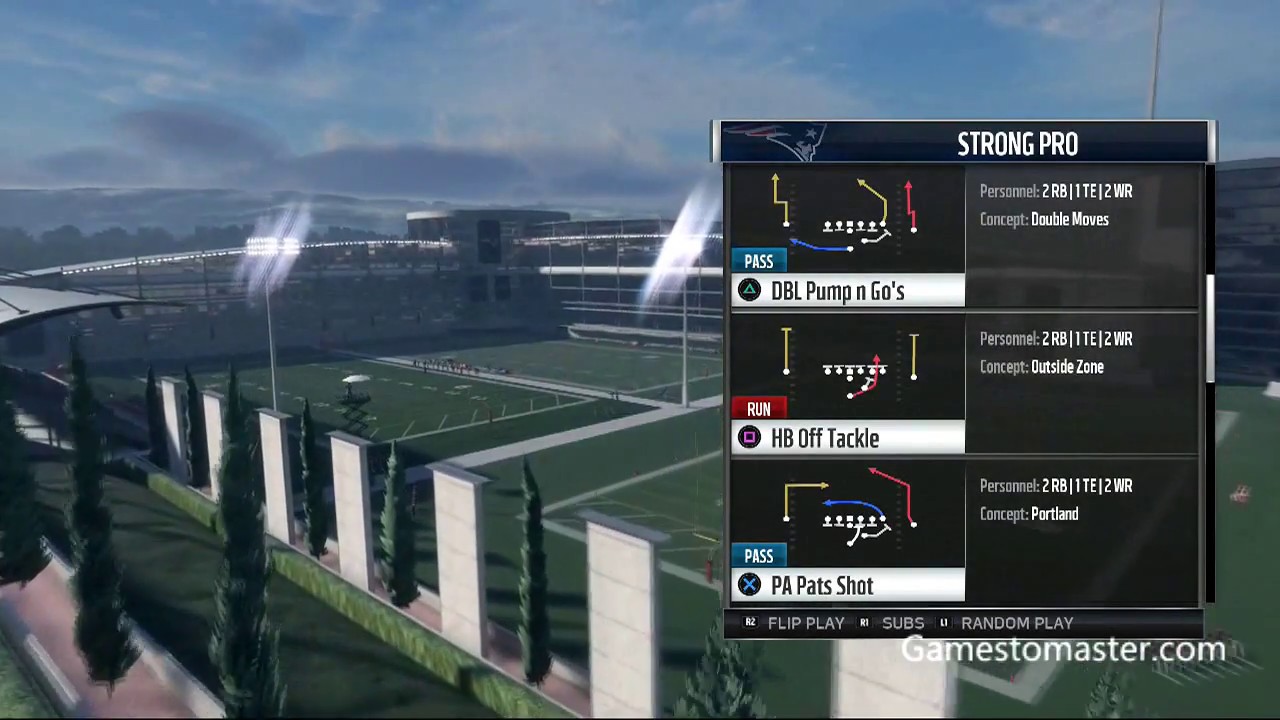 Madden 18 Football New England Patriots Offense Playbook Youtube