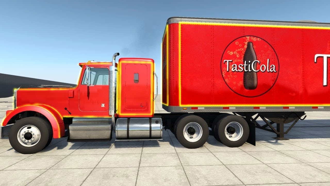 BeamNG Drive - Christmas Tasti Cola Truck & Trailer Suspension Test
