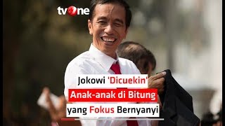 Jokowi 'Dicuekin' Anak anak di Bitung  yang Fokus Bernyanyi