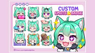 Customize Chibi Emotes & Badges Commission Service