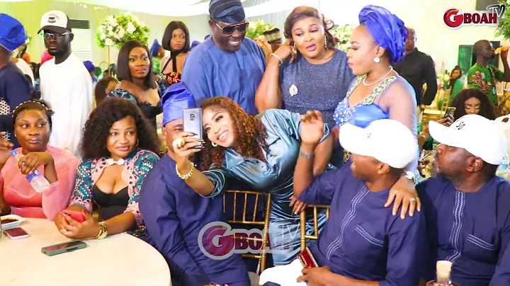 Boss! See What Mc Oluomo Did at Adeniyi Johnson’s Twins’ Naming as Ogogo & Mide Martins Greeted Him