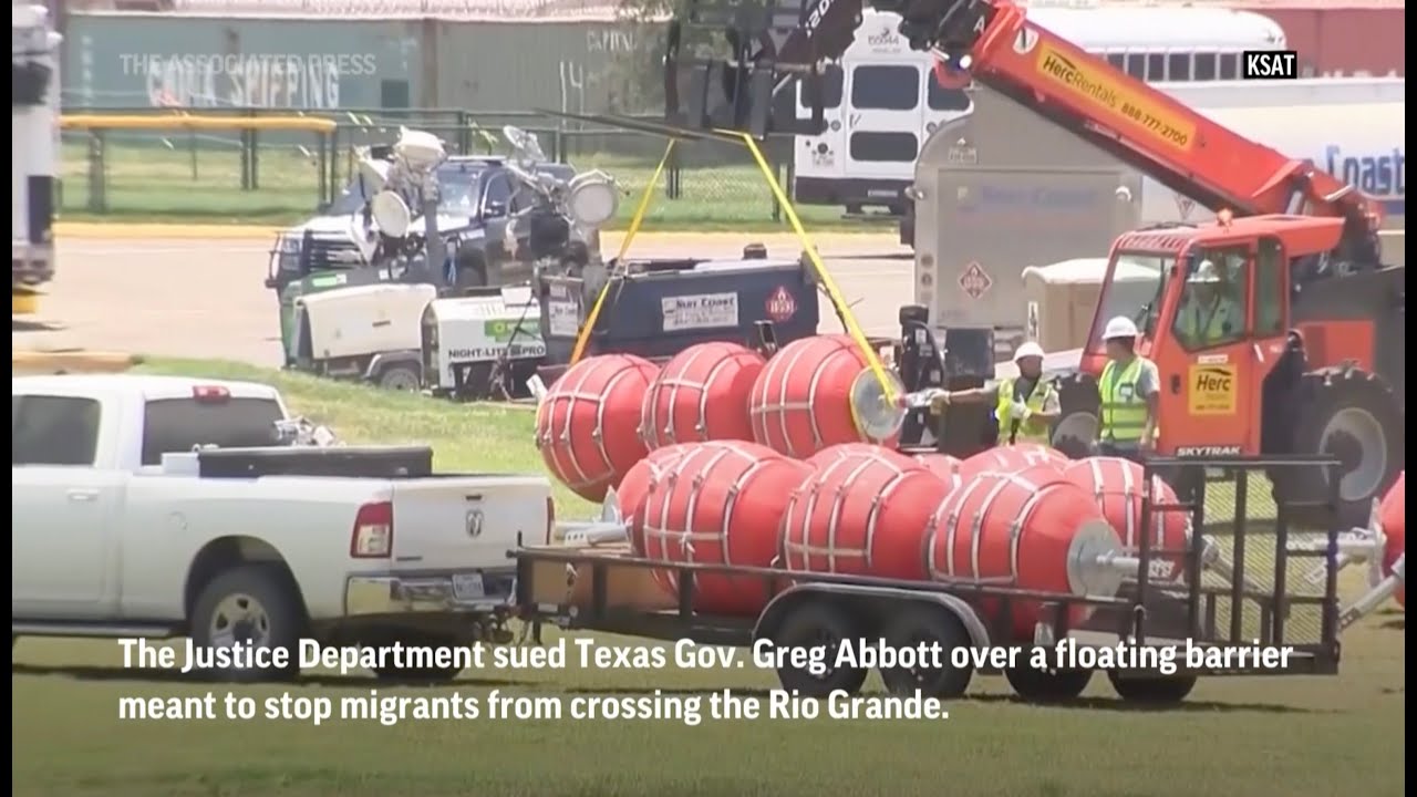Biden administration sues Texas gov. over Rio Grande barrier - YouTube