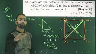 Pfp-13 Electrostatic potential &capacitance numericals 12th from sl arora based on potential & point