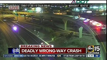 One person dead in wrong-way crash in Phoenix