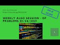 SDE Skills Weekly Session - Dynamic Programming Problems