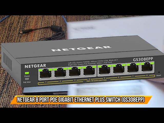 NETGEAR 8 Port PoE Gigabit Ethernet Plus Switch 