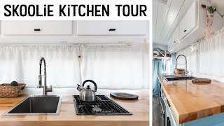 SKOOLIE KITCHEN TOUR | 8ft of Counter Space in our School Bus Conversion by Bona Fide Outside 3,507 views 2 years ago 15 minutes
