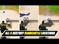 [All Locations] Destroy Special Sand Castles (6) - Fortnite Week 10 Epic Challenges/Quests Guide