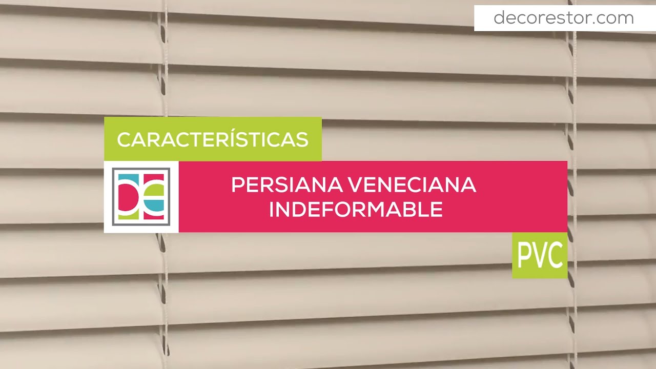 Persiana veneciana lamas pvc indeformables de 25 mm