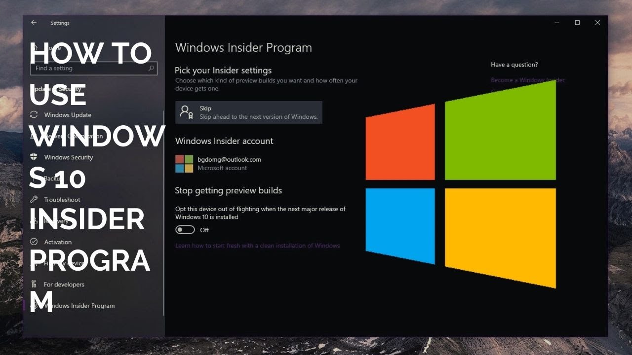 How to get Windows Insider Program in 2020 - YouTube
