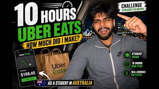 I Did Uber Eats for 10 HOURS in Australia 🇦🇺 | How Much Did I Make as a Student