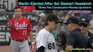E92 - Davis Martin Throws at Sal Stewart, Ejected by Alan Porter After Fastball to Batter's Head