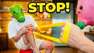 THE MOST PAINFUL RUBBER BAND CHALLENGE! 😱#funny #haaha #happy #comedy screenshot 4