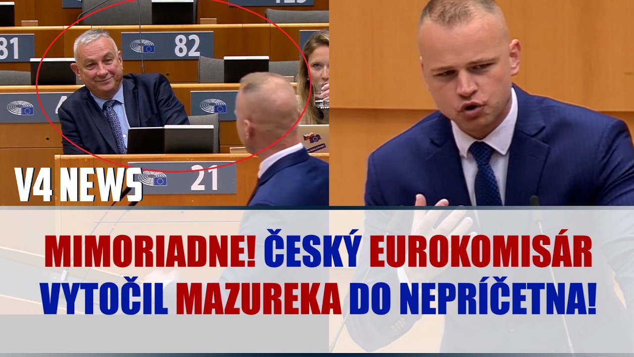 MAZUREKA VYTOČIL ČESKÝ KOMISÁR! Po arogantom úsmeve, prišiel PREJAV, ktorý ho rozobral na drobné!